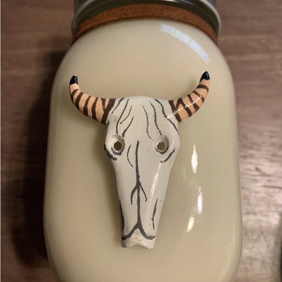 Western theme jar, Hand Poured candle, fresh brewed coffee scent - Picture 1 of 3